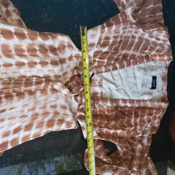 Vici X Nordstrom Tie Dye Plunge Neck Tiered Ruffle Maxi Dress Sz S - Picture 4 of 14